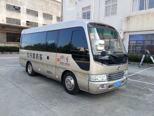 China Minibus do medidor 30 Seater do diesel 6, minibus da porta copos com assento durável da tela fornecedor