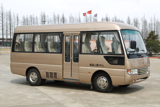 China Veículo 6m da pousa-copos do ônibus do turista de Rosa do estilo de Toyota mini com motor de Yuchai fornecedor